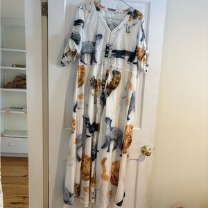 Animal/cat Print Maxi Dress size M